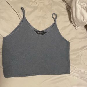 Light blue fuzzy tank